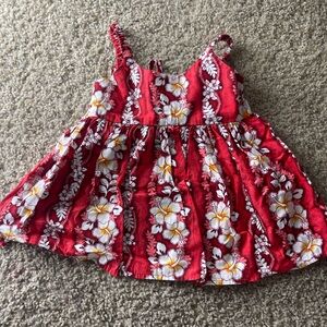 Floral Red Kids Top